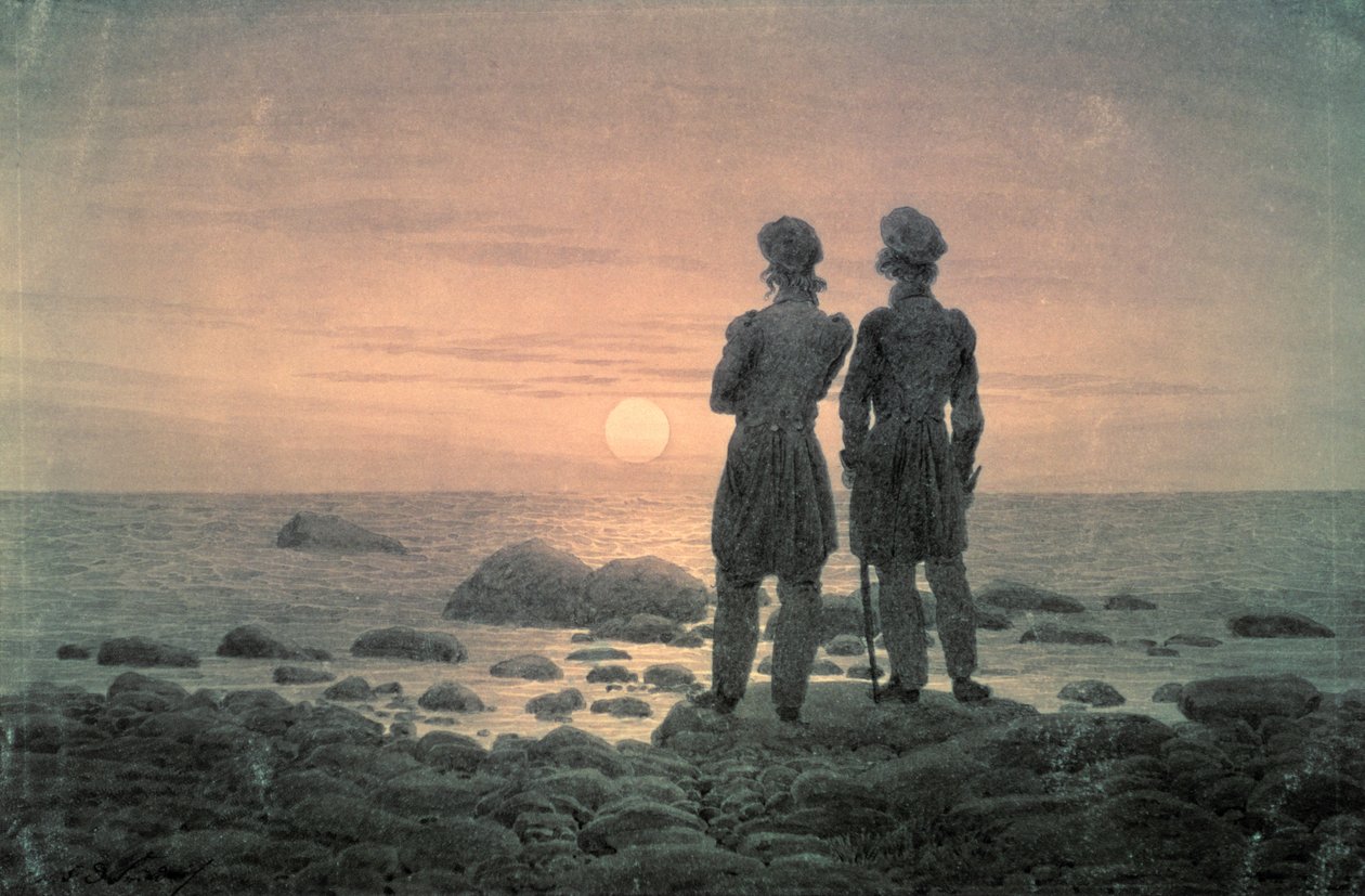 To mænd ved havet af Caspar David Friedrich