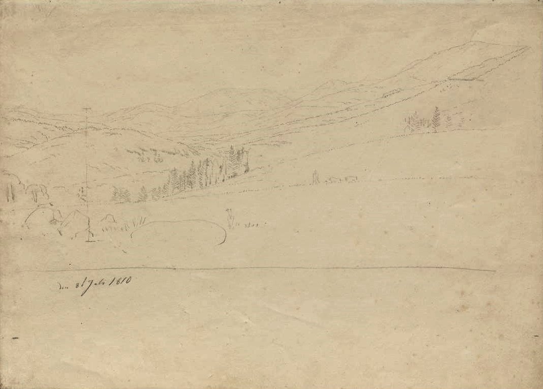 Udsigt fra Giant Mountains af Caspar David Friedrich