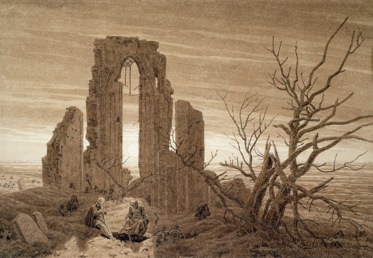 Vinter (blæk og blyant på papir) af Caspar David Friedrich