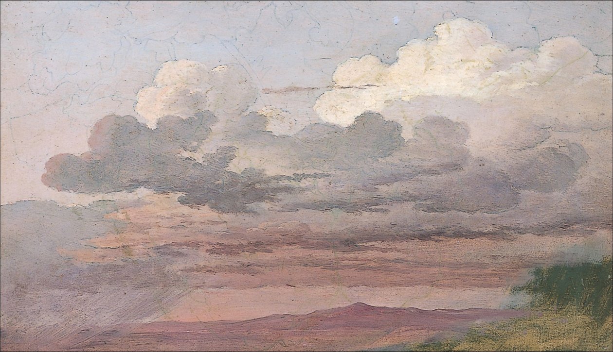 Cloud -undersøgelse af Caspar David Friedrich