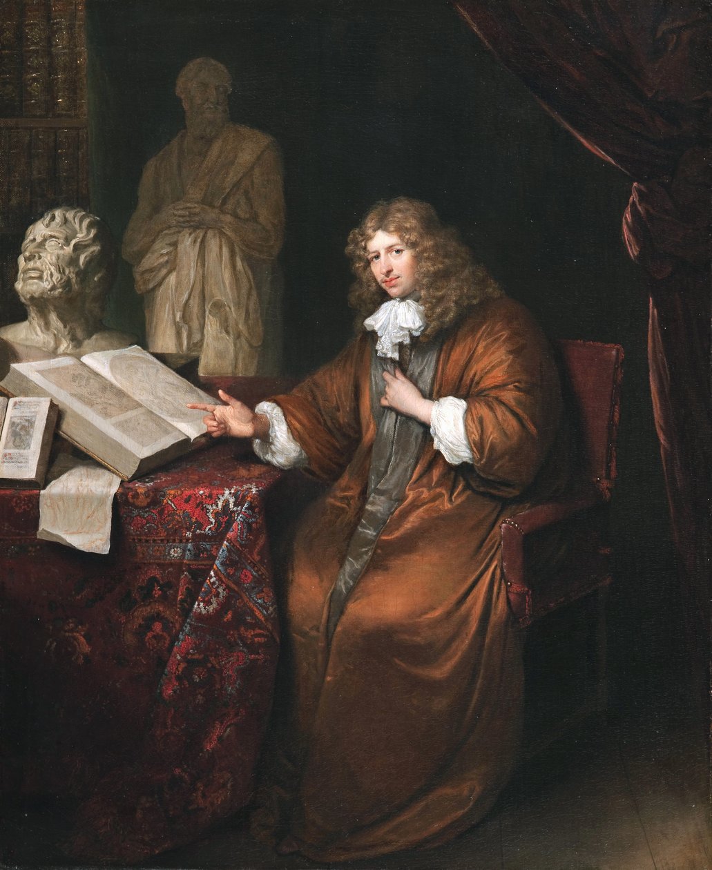 Portræt af Abraham van Lennep af Caspar Netscher