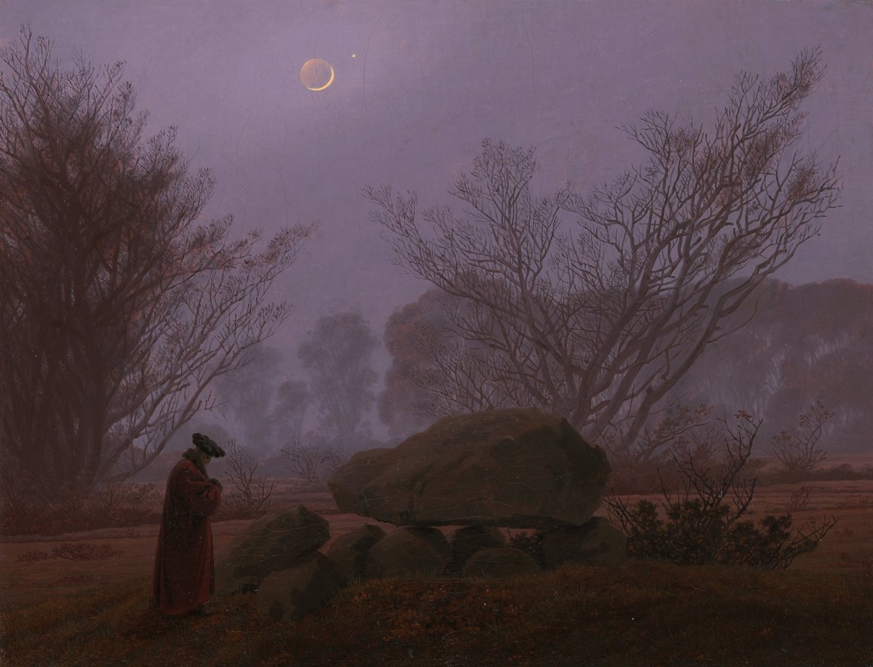 En gåtur i skumringen, 1830-1835 af Caspar David Friedrich