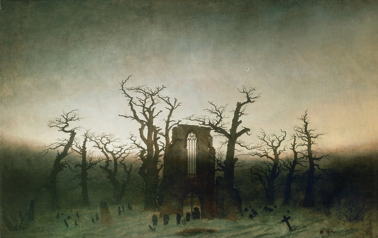 Kloster i Oakwood af Caspar David Friedrich