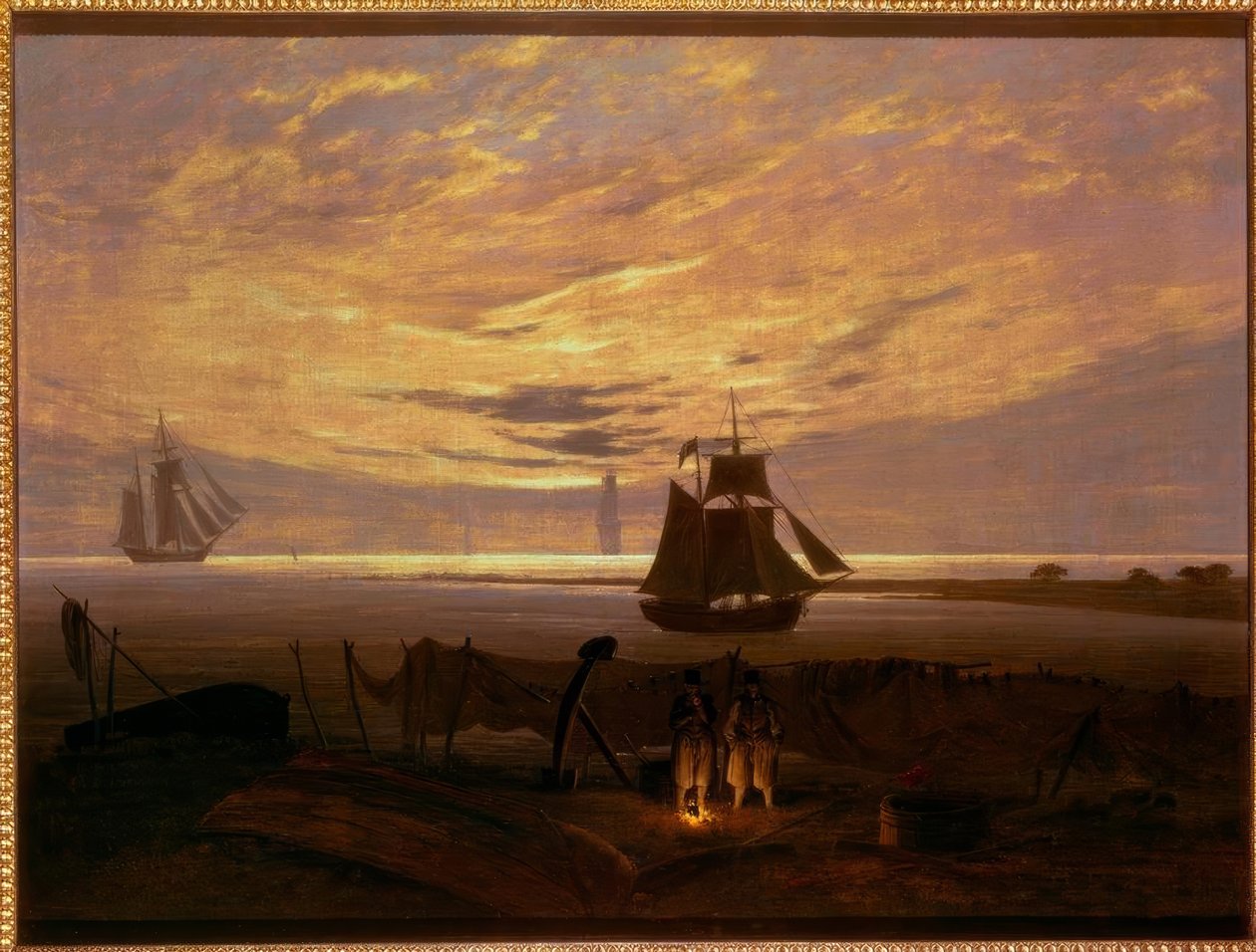 Aften på Østersøstranden af Caspar David Friedrich
