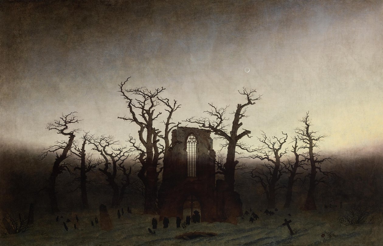 Klostret i egeskoven af Caspar David Friedrich