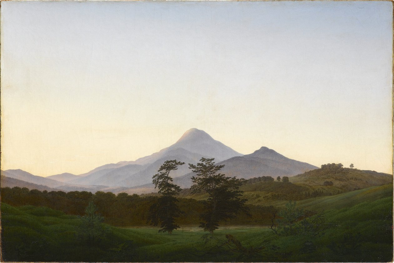 Bøhmisk landskab af Caspar David Friedrich