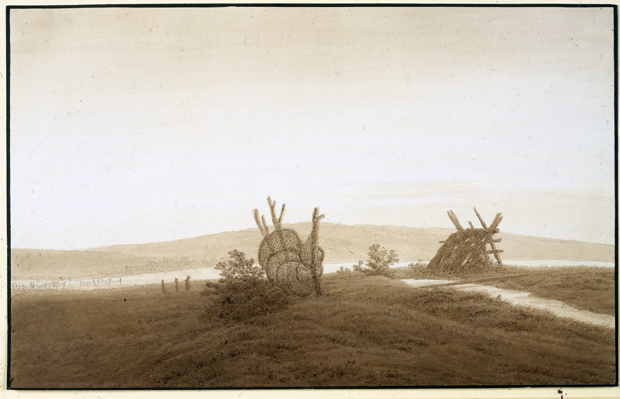 Caspar David Friedrich "Tollense-søen", omkring 1806 af Caspar David Friedrich