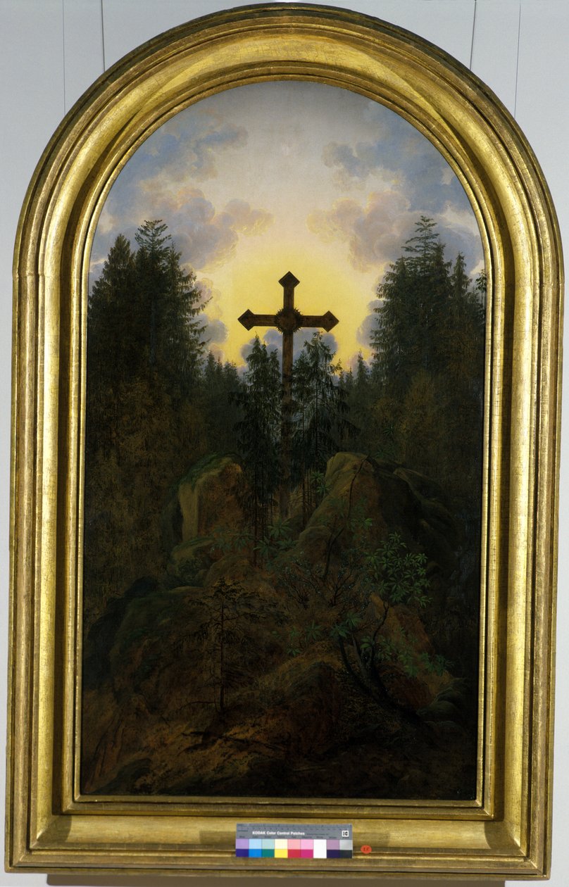 Kors i bjergene, 1815-20 af Caspar David Friedrich
