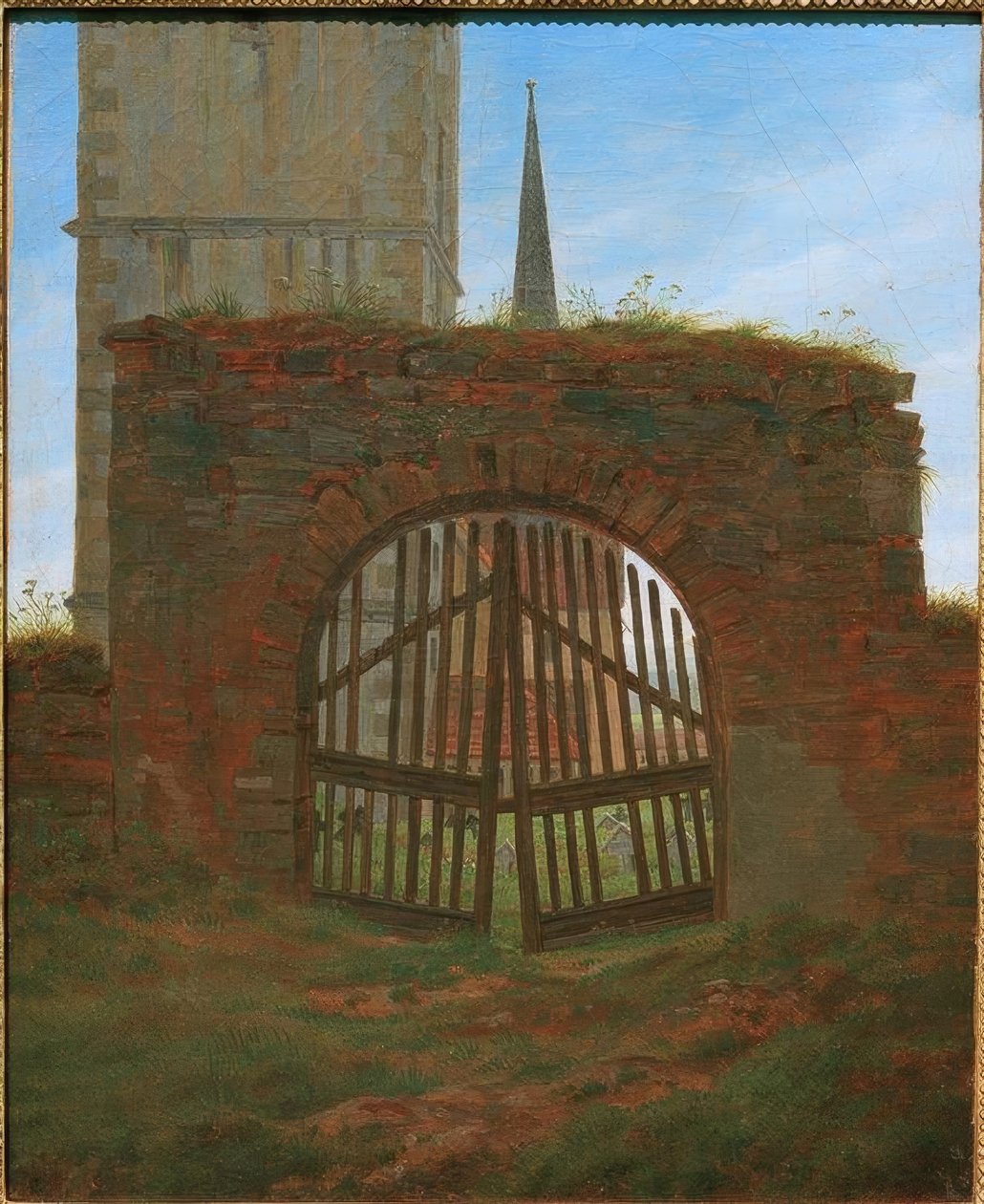 Kirkegårdsporten af Caspar David Friedrich