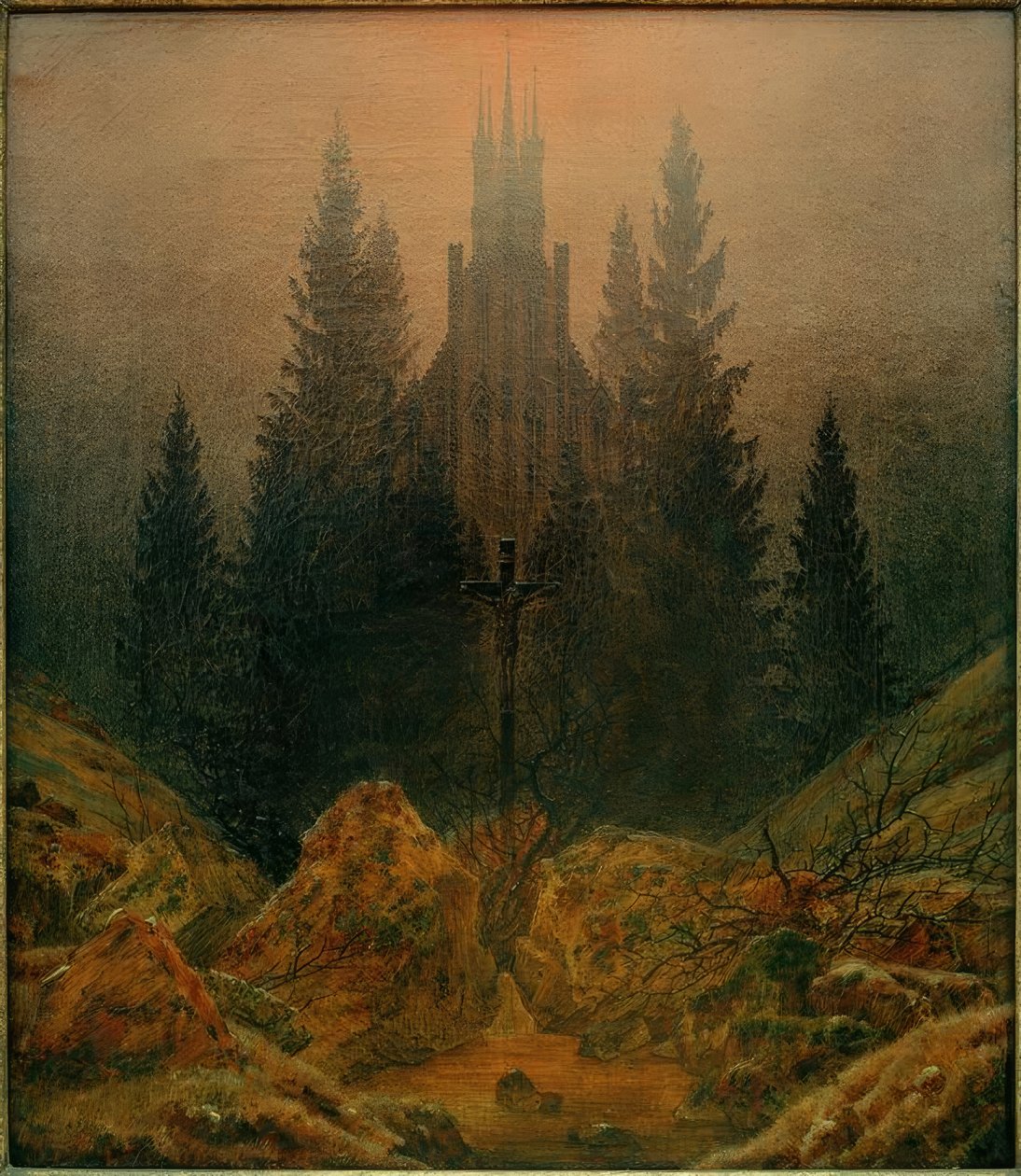 Korset i bjergene af Caspar David Friedrich