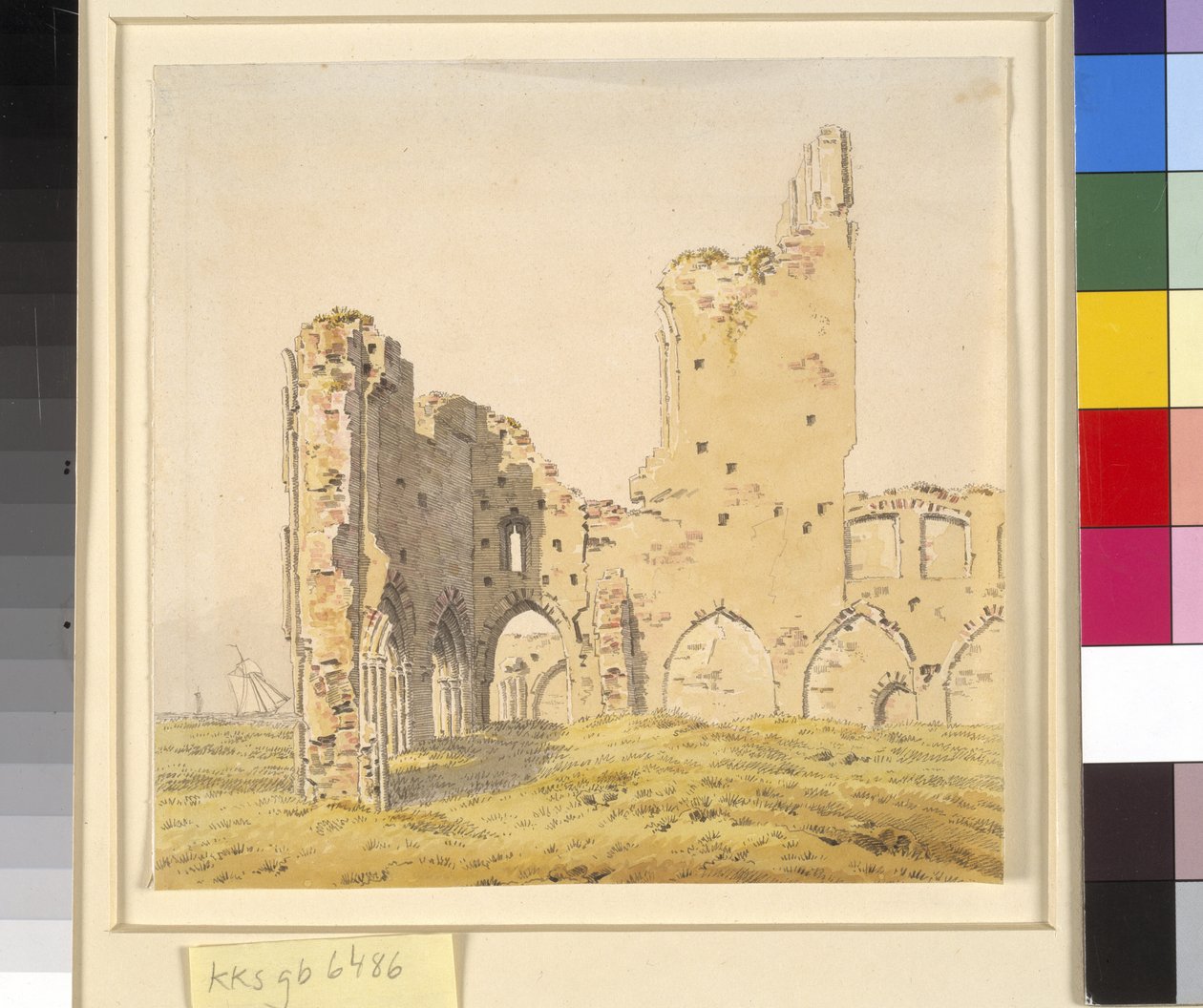 Eldena Abbey, nær Greifswald i Svensk Pommern af Caspar David Friedrich