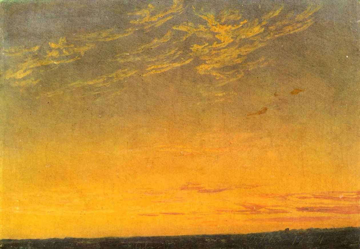 Aften af Caspar David Friedrich