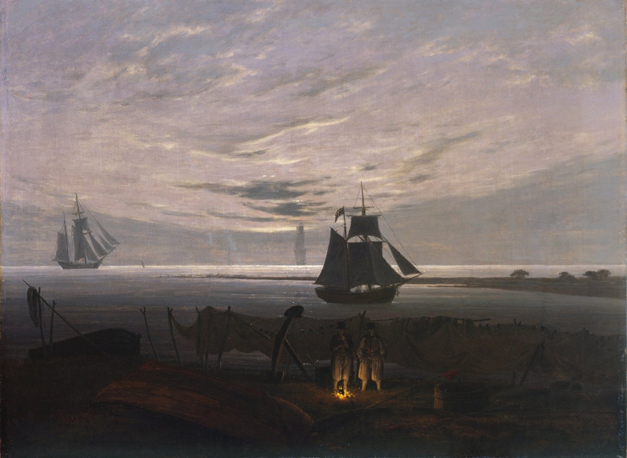 Aften ved Østersøen, 1831 af Caspar David Friedrich