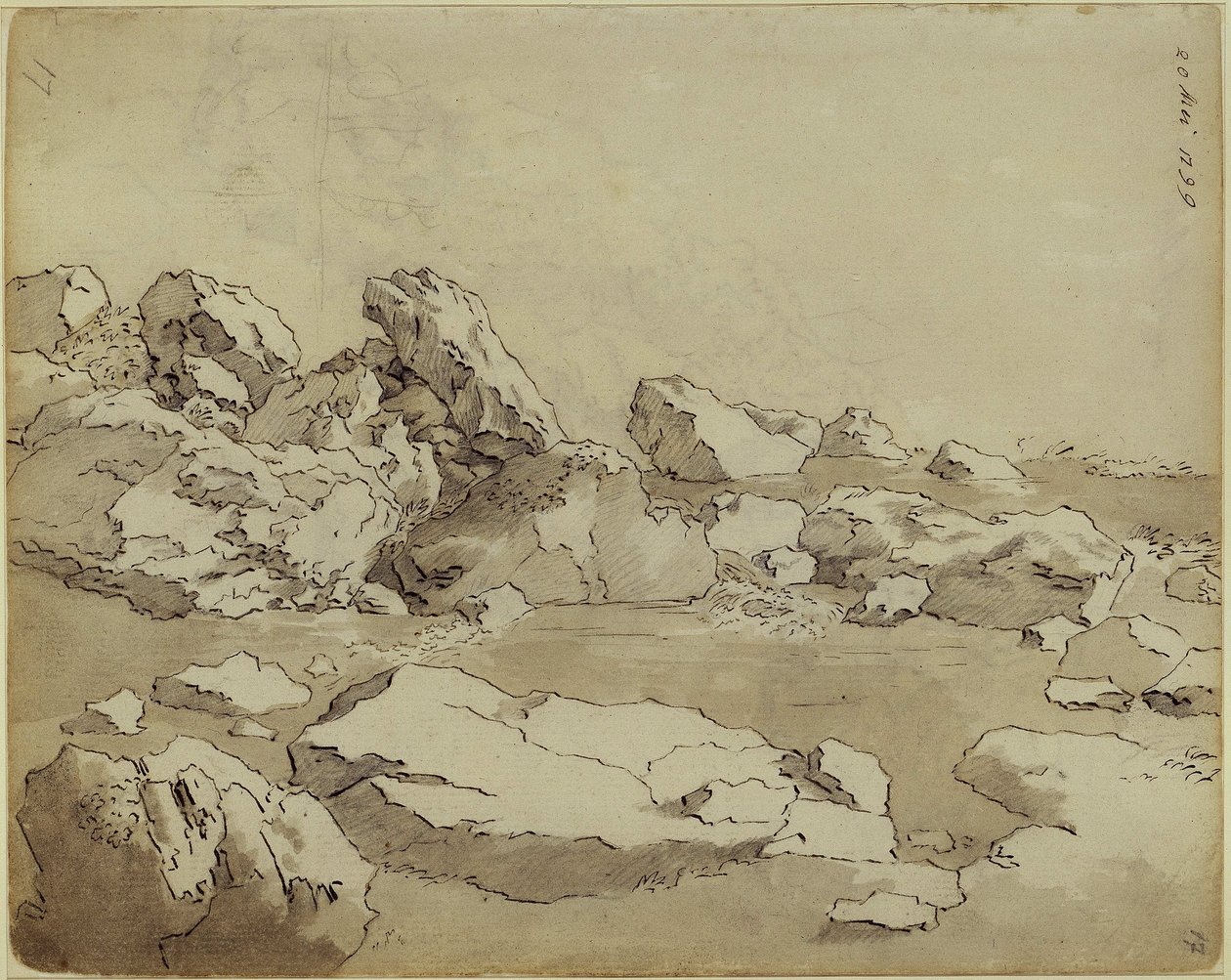 Klippeundersøgelser, blokke ved siden af hinanden af Caspar David Friedrich