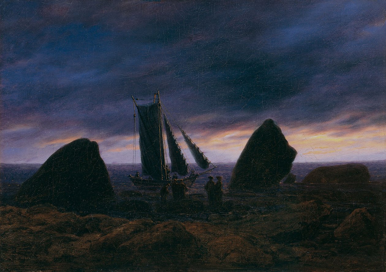 Fiskerbåd ved Østersøen, ca. 1830 af Caspar David Friedrich