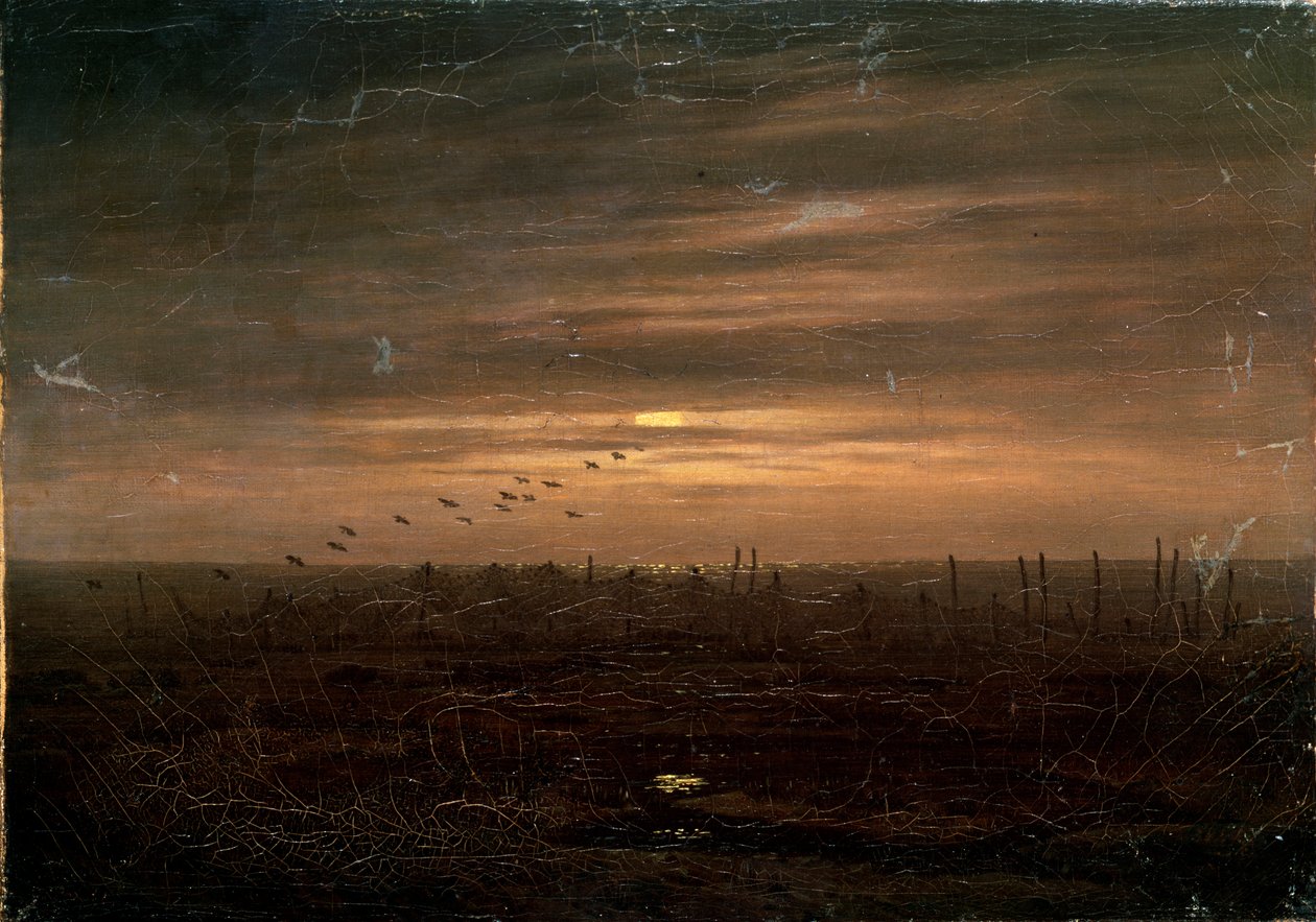 Fiskenet, slutningen af det 18. eller 19. århundrede af Caspar David Friedrich