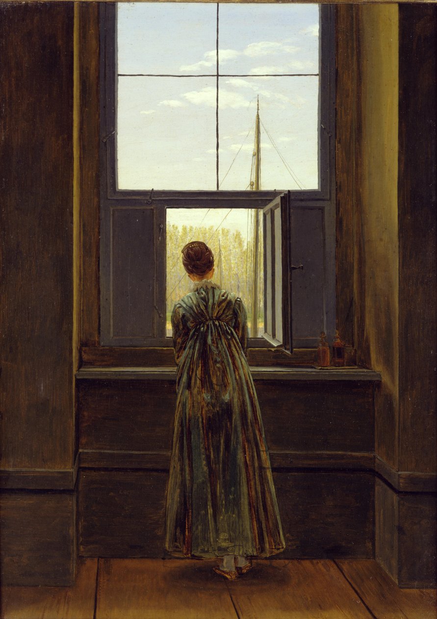 Kvinde ved vinduet af Caspar David Friedrich