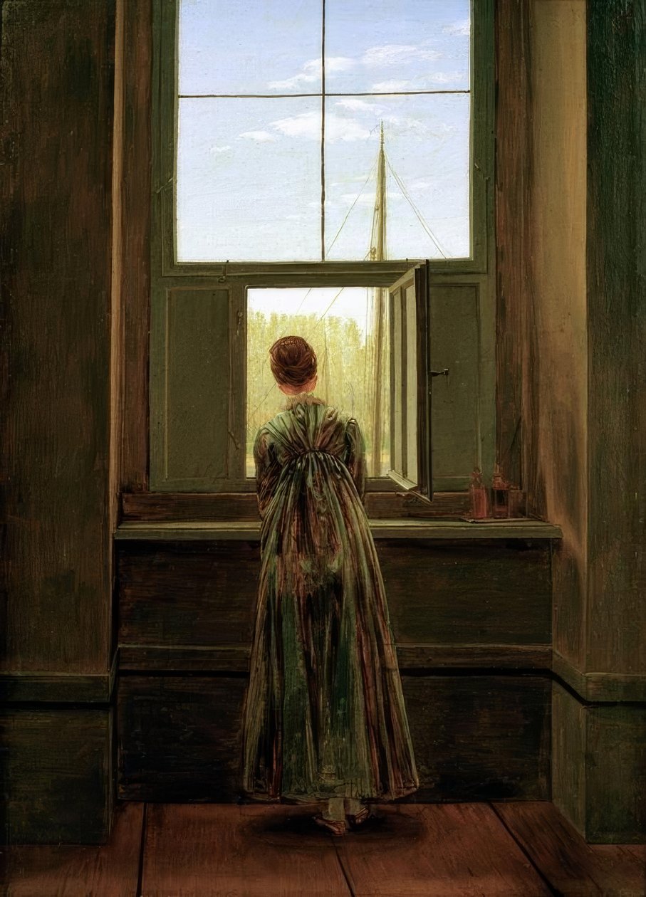 Kvinde ved vinduet af Caspar David Friedrich