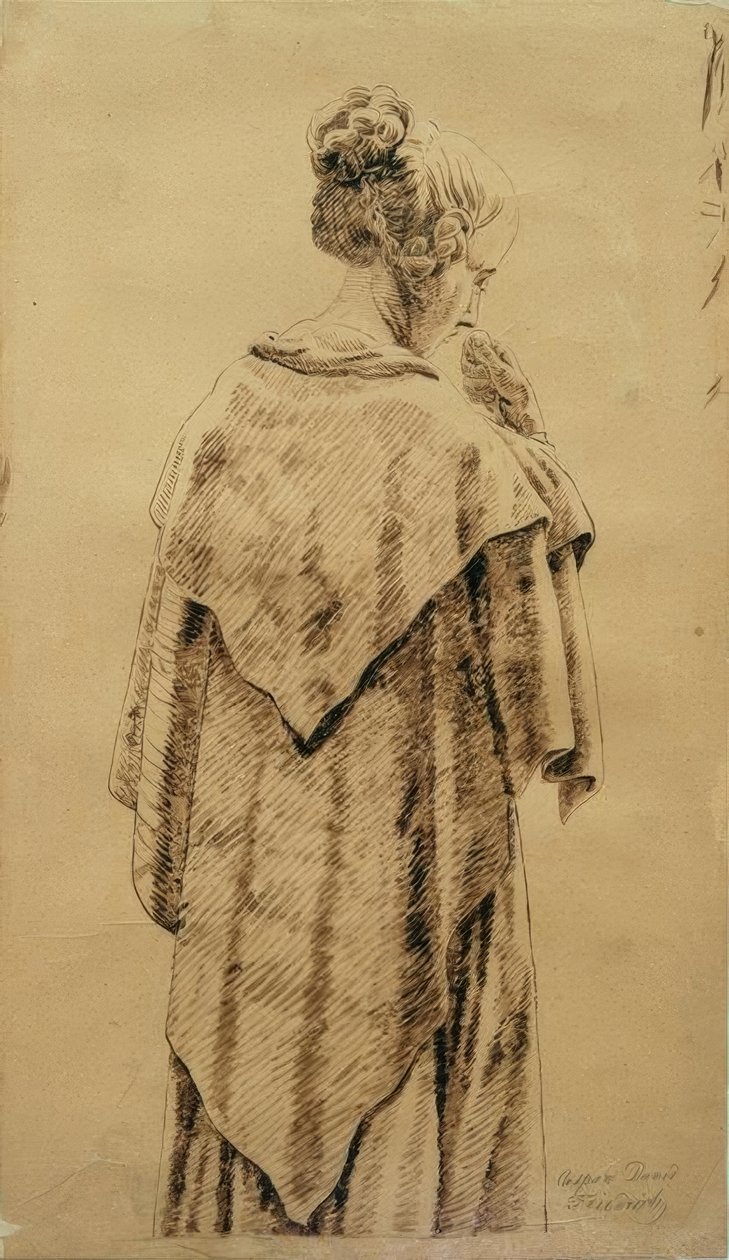 Kvinde i et sjal af Caspar David Friedrich
