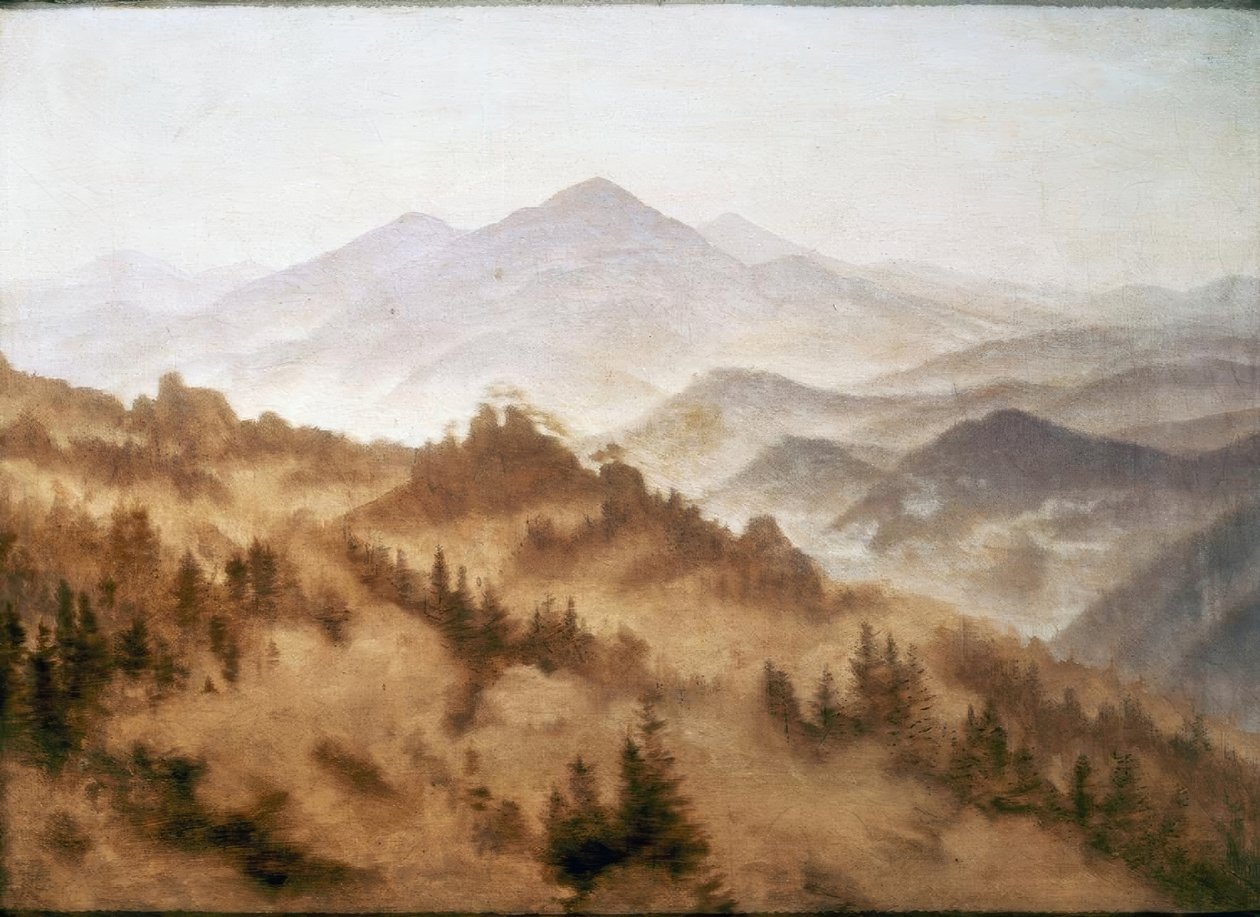 Bjerglandskab af Caspar David Friedrich