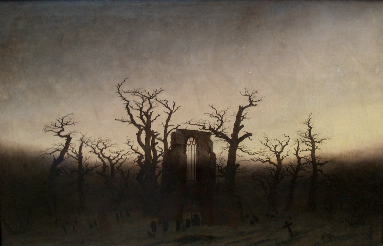 Tysk: Abtei im Eichwald Klosteret i egeskoven af Caspar David Friedrich