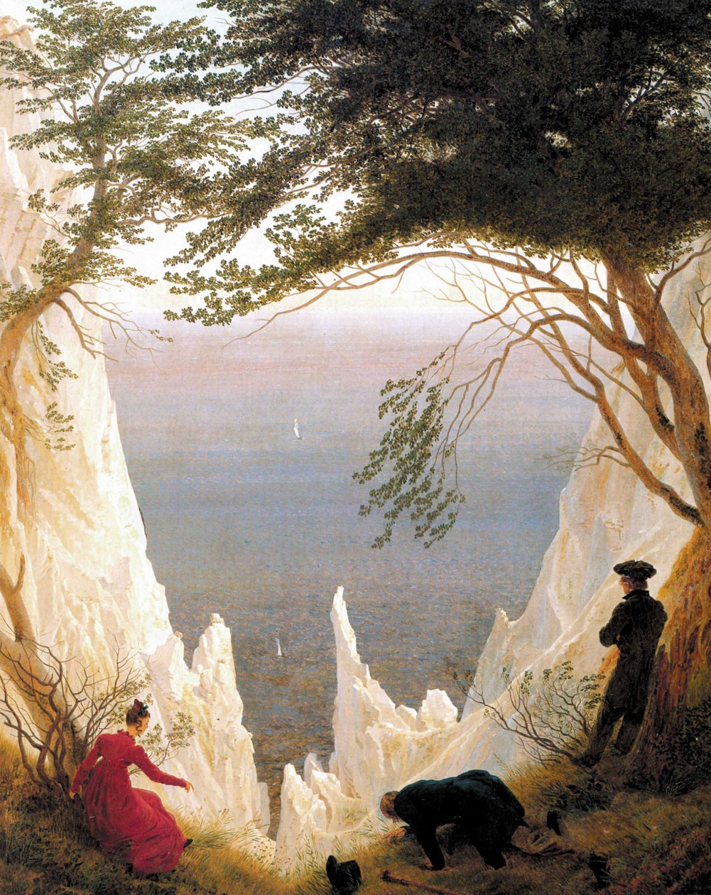 Tysk: Kreidefelsen auf Rügen Kridtklipper ved Rügen af Caspar David Friedrich