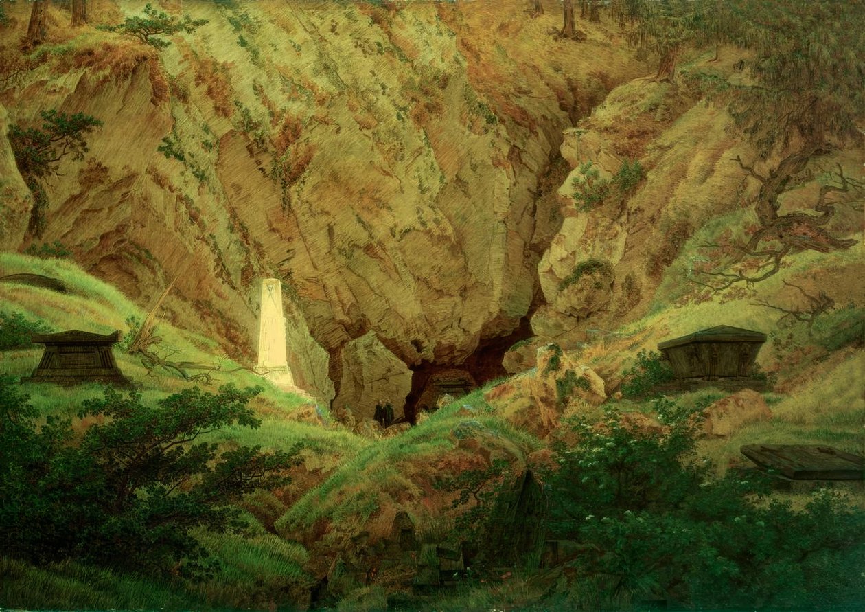 Grave af gamle helte af Caspar David Friedrich