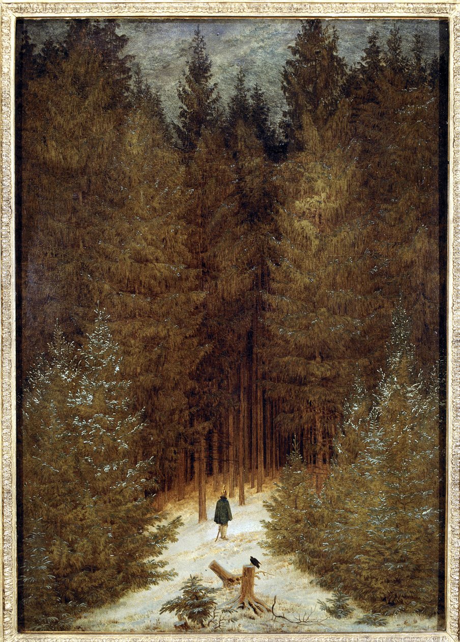 Jæger i skoven af Caspar David Friedrich