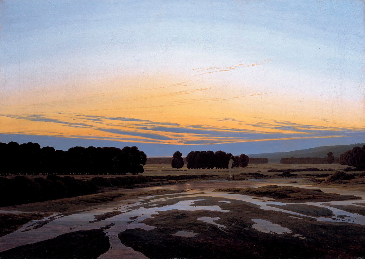 ""The Great Reserve near Dresden, Germany"" (The Grosse Gehege near Dresden) Maleri af Caspar David Friedrich (1774-1840) Dim 73,5x103 cm Olie på lærred 1832 State Art Gallery, Dresden af Caspar David Friedrich
