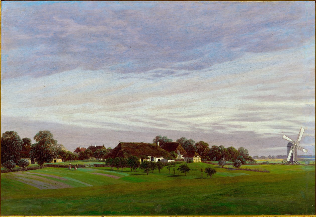 "" Le plat pays "" Environs de Greifswald, Allemagnedani af Caspar David Friedrich