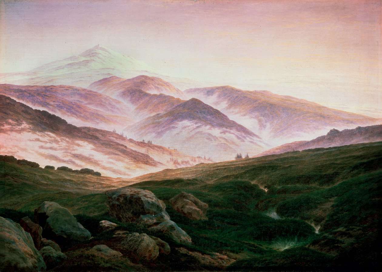 Minde om Riesengebirge, 1835. af Caspar David Friedrich
