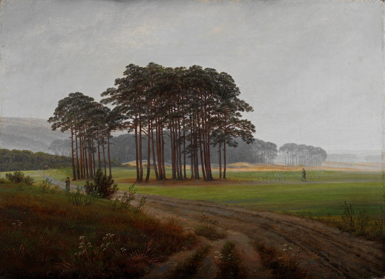 ""Moments de la journee : le midi"" (Tiderne på dagen: Middagen) Peinture de Caspar David Friedrich (1774-1840) 1821-1822 - Olie på lærred Dim 22x30 cm Niedersaechsisches Landesmuseum, Hannover af Caspar David Friedrich