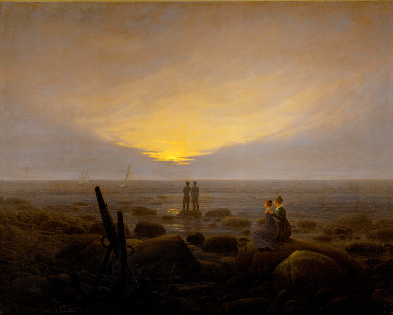 Måneopgang over havet af Caspar David Friedrich