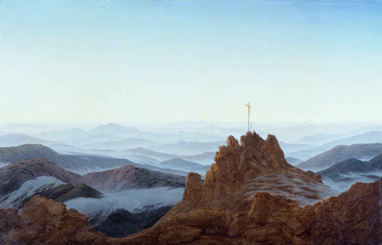 Morgen i Riesengebirge, af Caspar David Friedrich af Caspar David Friedrich