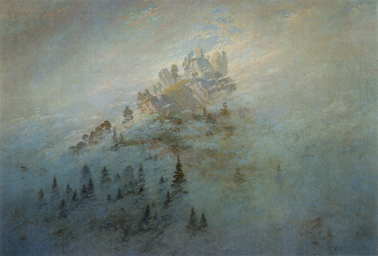 Morgentåge i bjergene, 1808 af Caspar David Friedrich