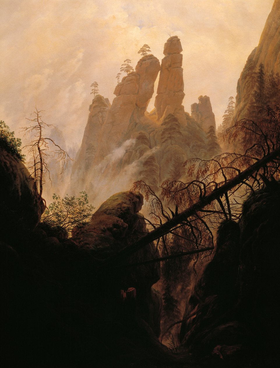 Rocky Ravine, af Caspar David Friedrich (1774-1840). af Caspar David Friedrich