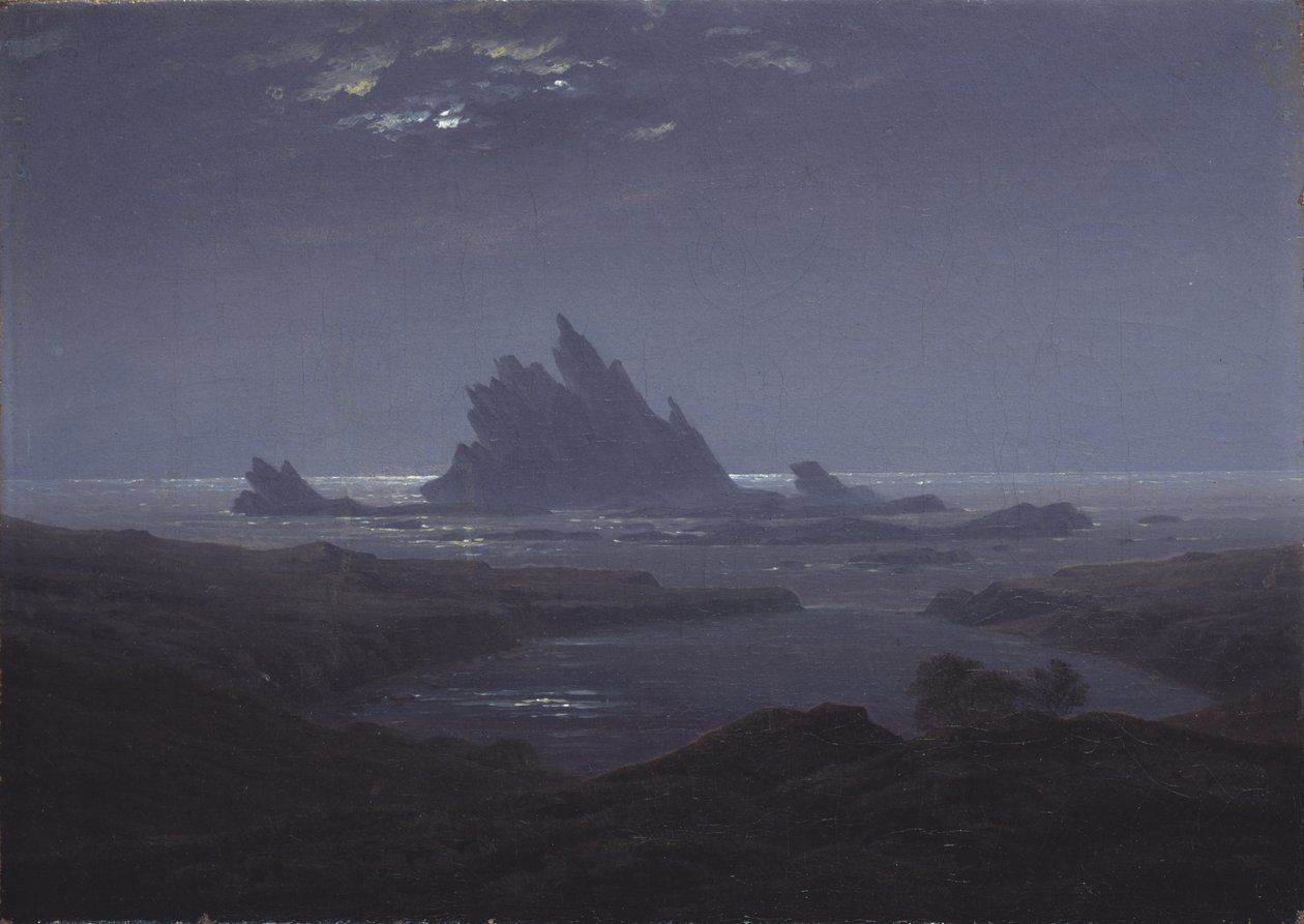 Rocky Reef på havkysten, ca. 1824 af Caspar David Friedrich