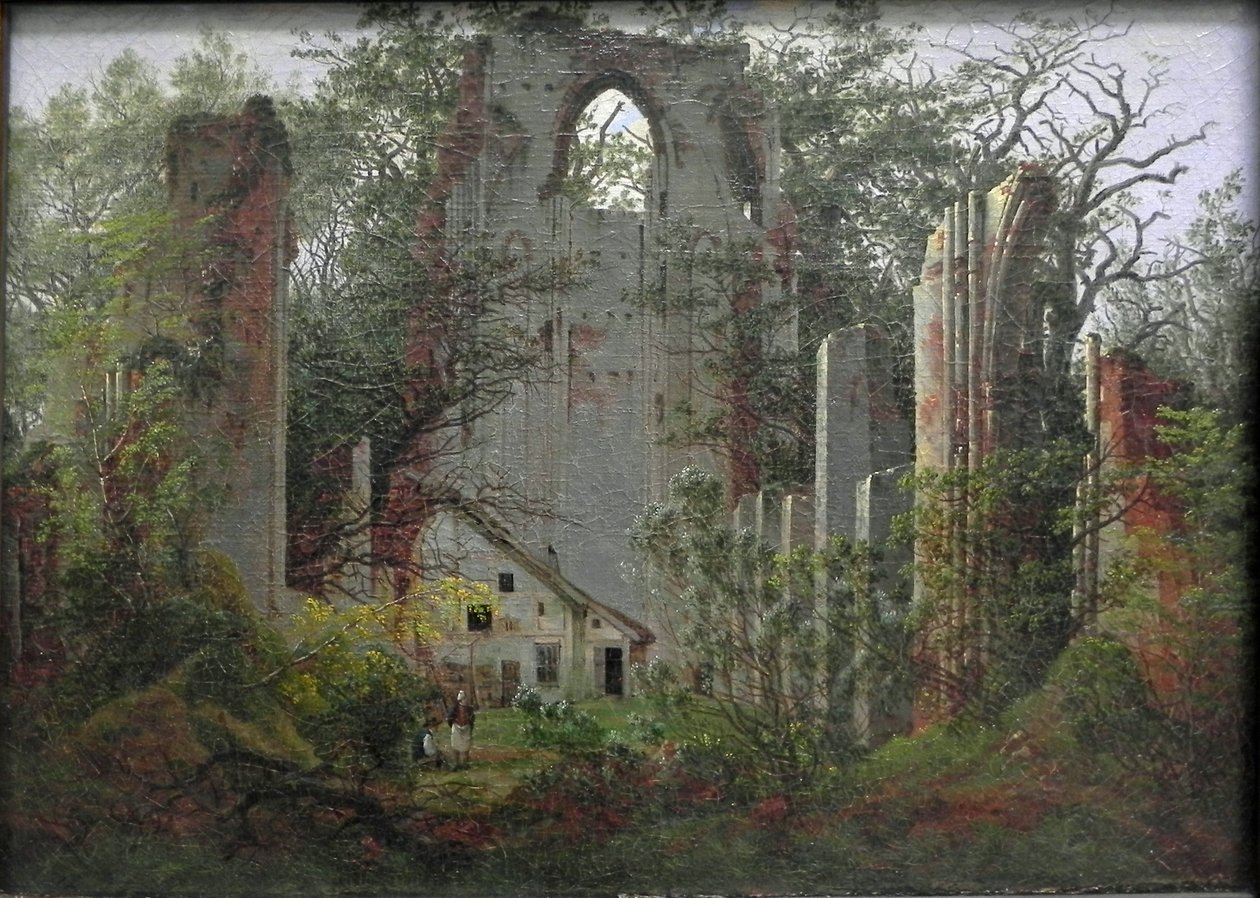 Ruinerne af Eldena-klosteret nær Greifswald af Caspar David Friedrich