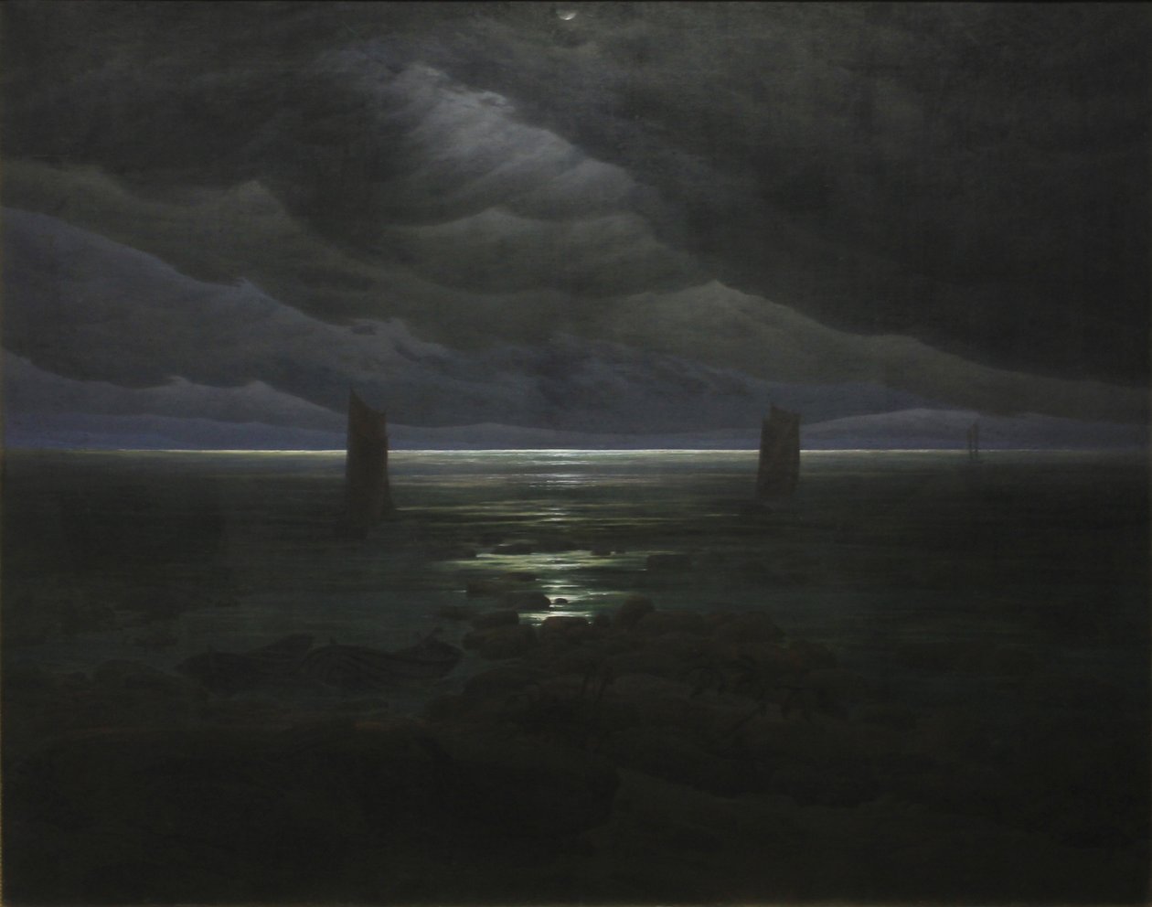 Havkyst i måneskin af Caspar David Friedrich