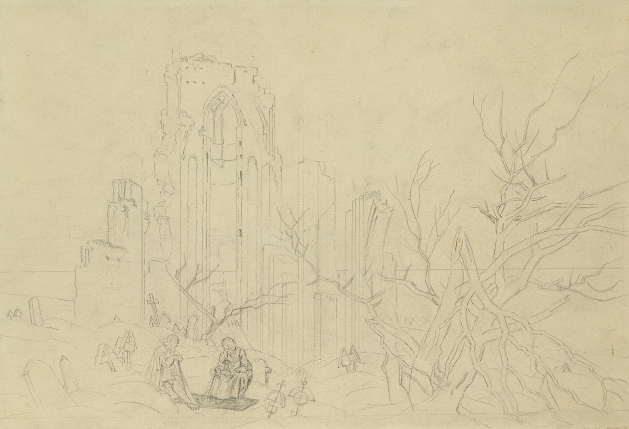 Studie til vinteren, 1803 af Caspar David Friedrich