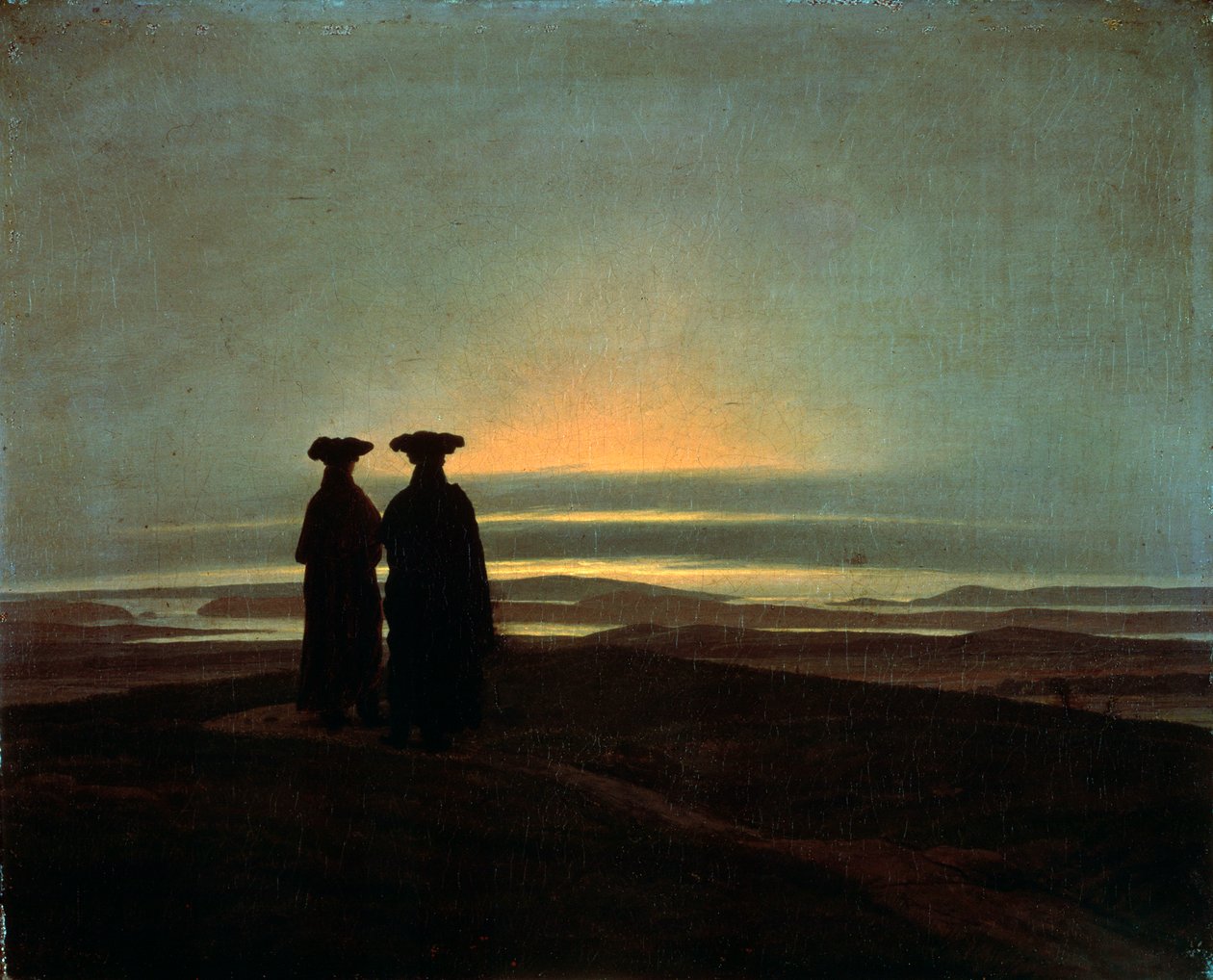 Sunset Brothers, mellem 1830 og 1835. af Caspar David Friedrich