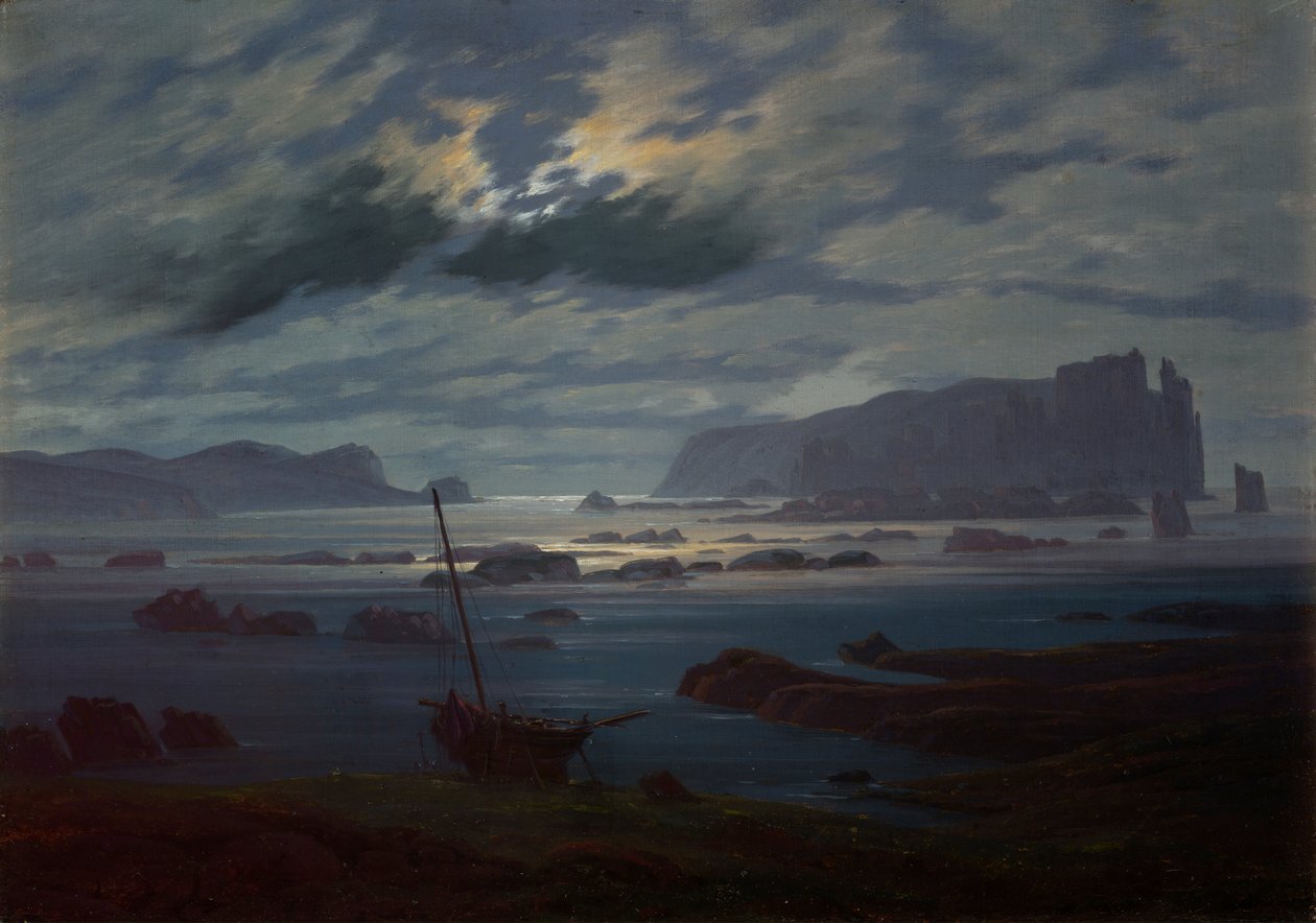 Nordhavet i måneskin, 1823-24 af Caspar David Friedrich