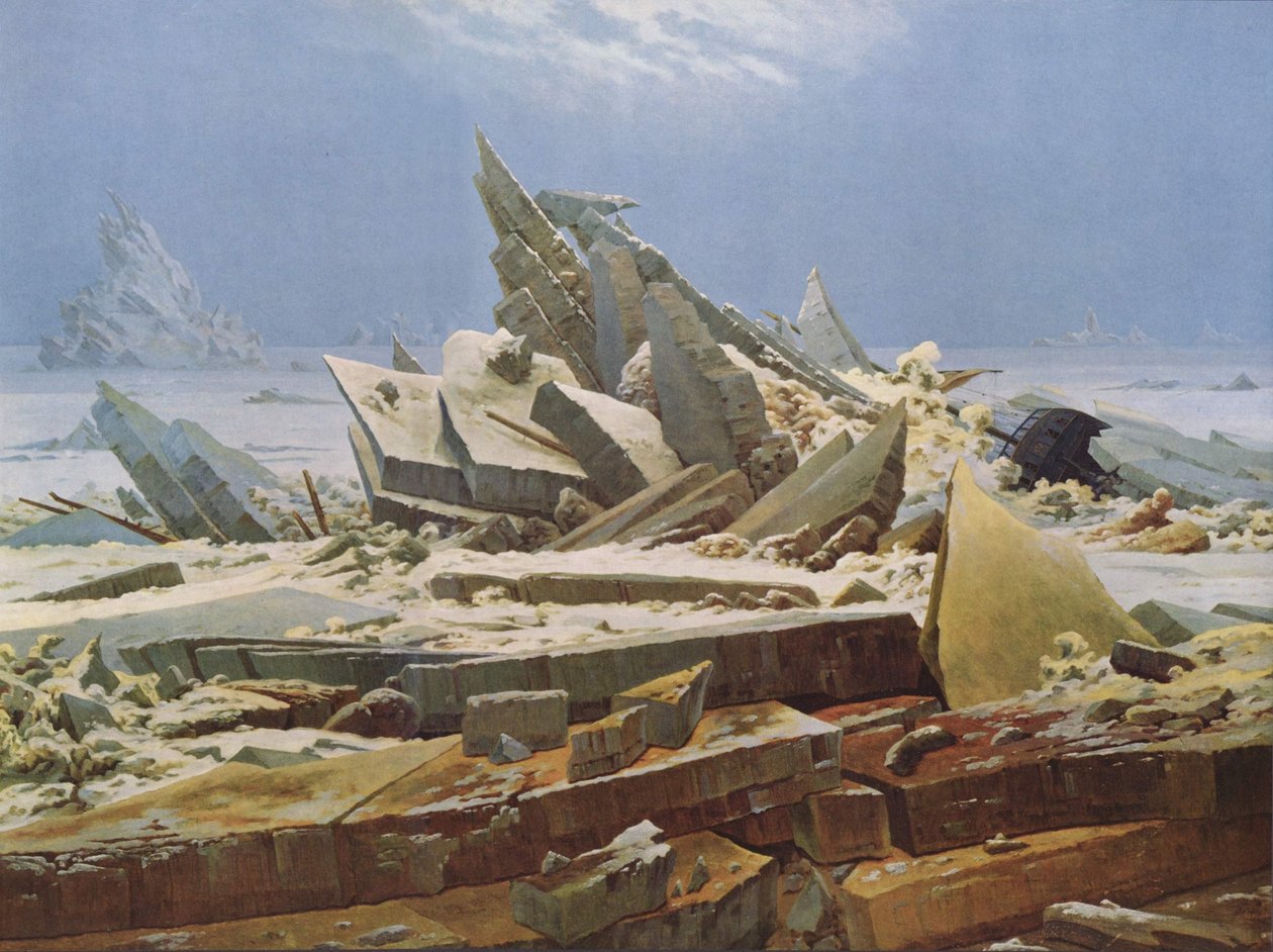Havet af is (Håbets vrag) af Caspar David Friedrich