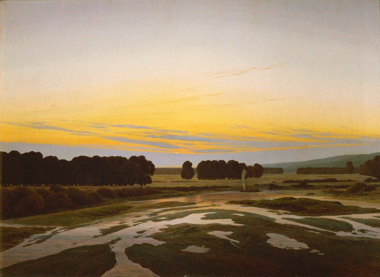 Det store reservat nær Dresden af Caspar David Friedrich