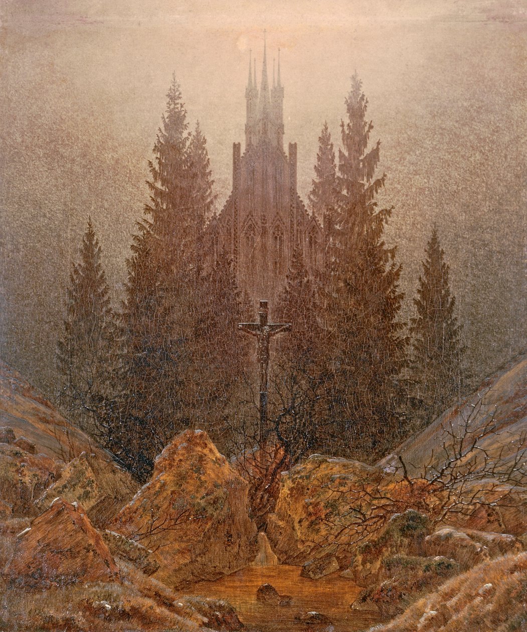 Korset i bjergene af Caspar David Friedrich