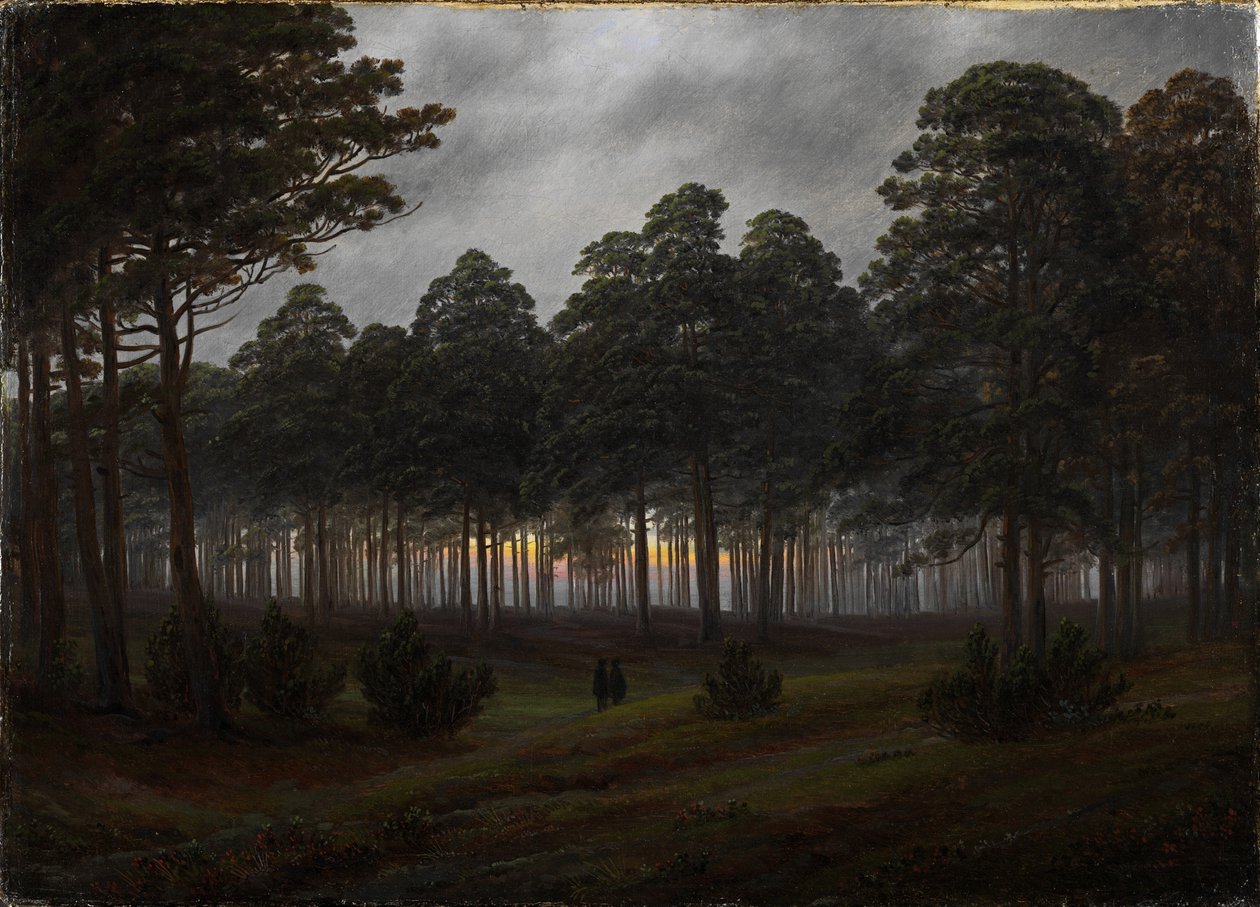 Tiderne på dagen: Aftenen, 1821-1822 af Caspar David Friedrich