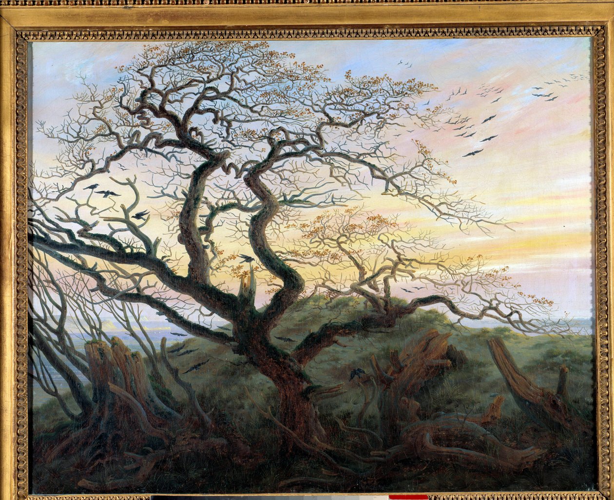 Træet med krager. Maleri af Friedrich Caspar David (1774-1840) af Caspar David Friedrich
