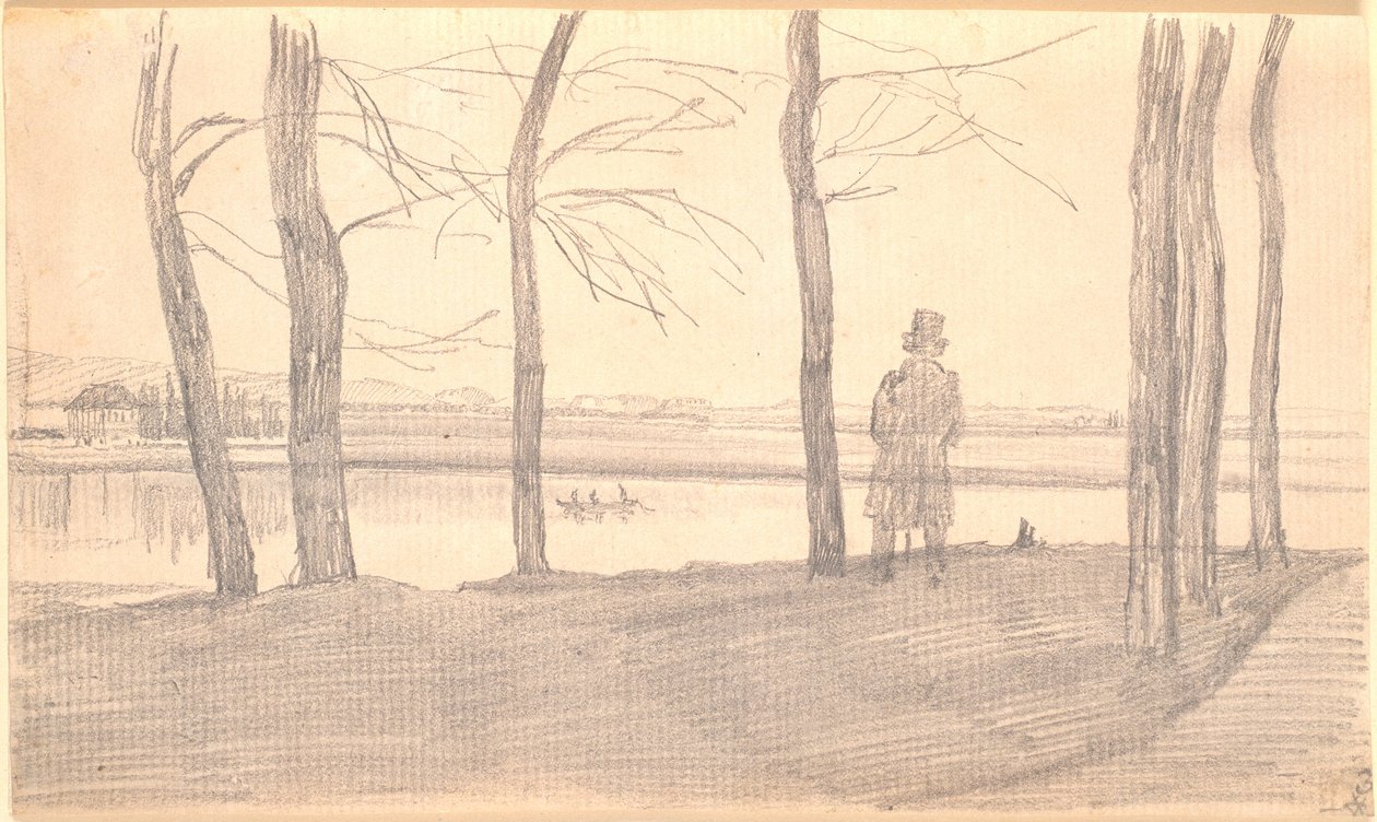 Udsigt over Elben. Til venstre et landsted af Caspar David Friedrich