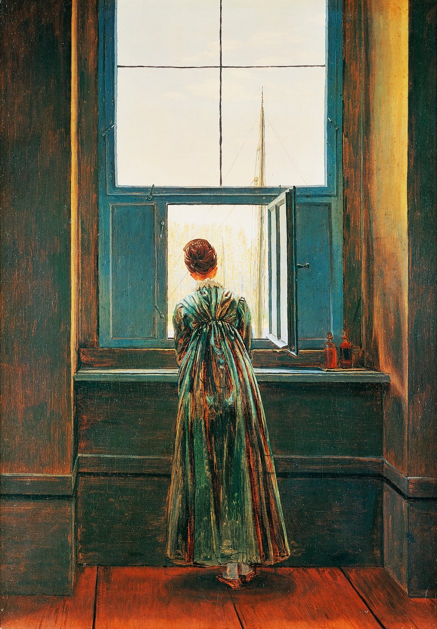 Kvinde ved vinduet af Caspar David Friedrich (1774-1840) af Caspar David Friedrich