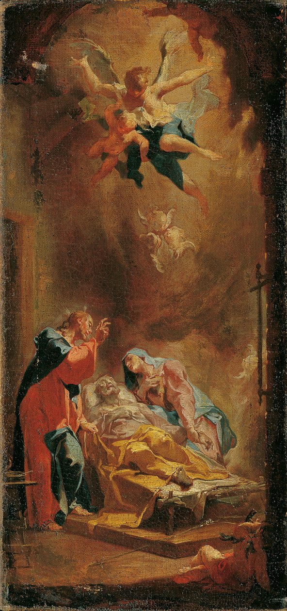 Sankt Josefs død af Caspar Franz Sambach
